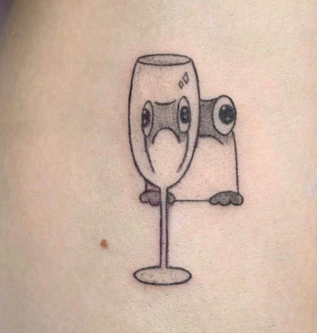Schattige fijnlijnige tattoo
